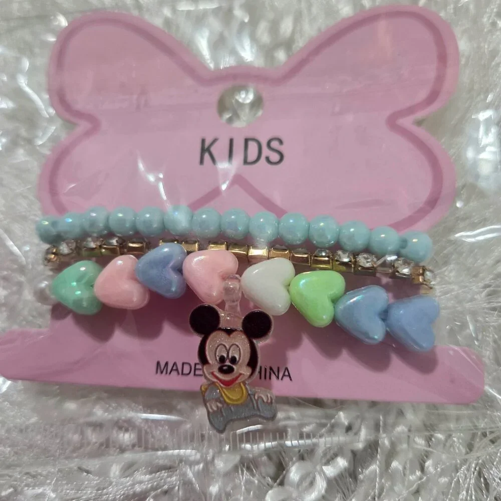 Kids Lot of 12 Minnie Style 3pcs Girl Bracelet Set